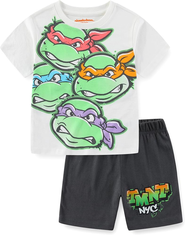 Nickelodeon Teenage Mutant Ninja Turtles Boys Short Sleeve T-Shirt and Short Set for Toddler and ... | Amazon (US)