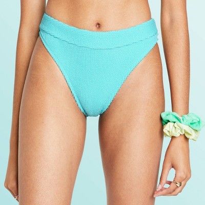 Women's High-Waist Puckered Bikini Bottom - Stoney Clover Lane x Target Blue | Target