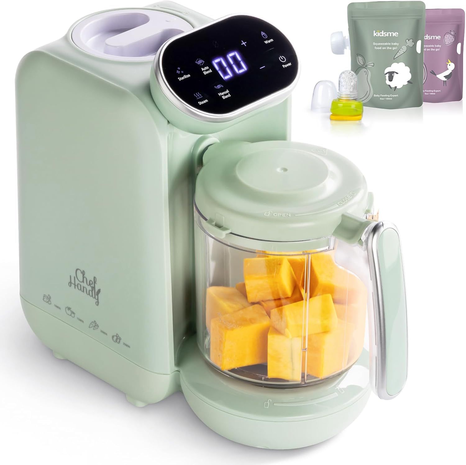 Baby Food Maker, 5 in 1 Baby Food Processor, Smart Control Multifunctional Steamer Grinder with S... | Amazon (US)