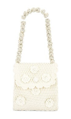 For Love & Lemons Betty Bouquet Knit Purse in Cream from Revolve.com | Revolve Clothing (Global)