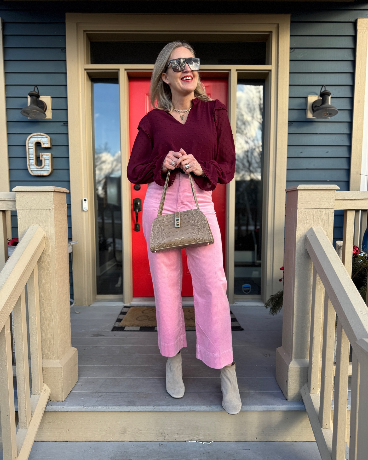 Valentines Day outfit inspo.
Gibsonlook blouse size XS, Maeve Colette corduroy pants size 25. 



#LTKStyleTip #LTKOver40 #LTKSeasonal