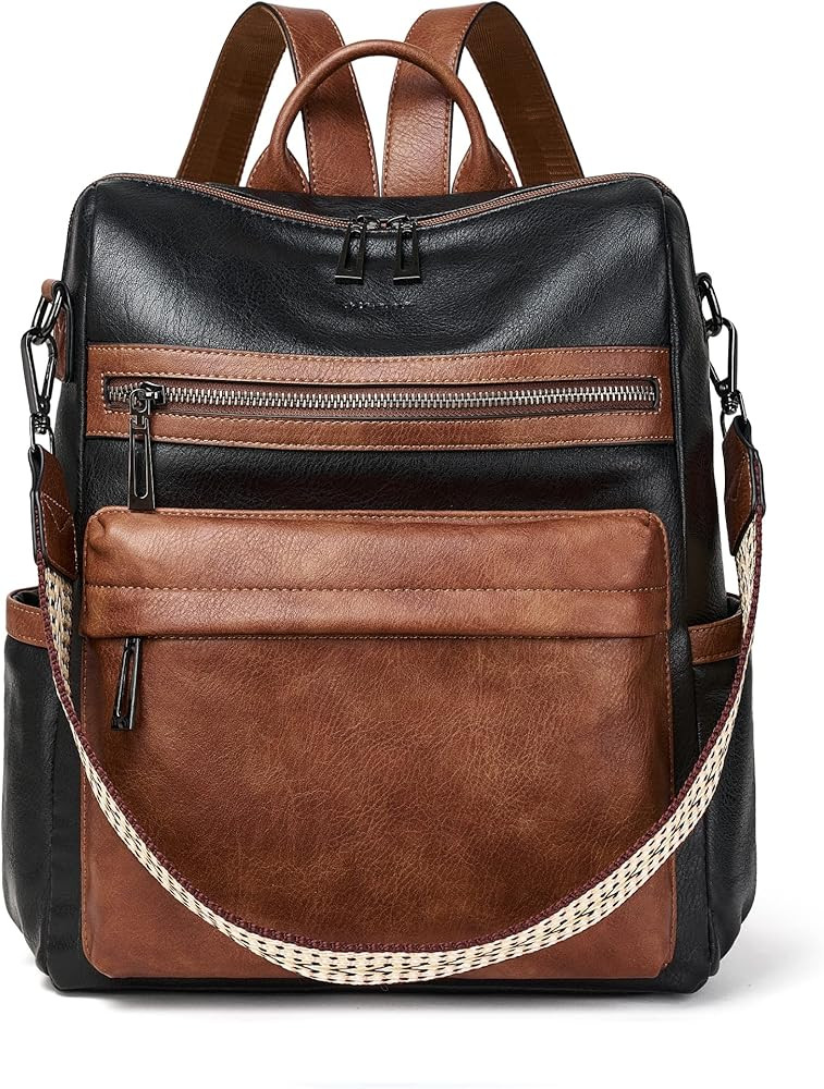 OPAGE Leather Backpack Purse for Women Fashion Designer Ladies Shoulder bags Travel Backpack | Amazon (US)