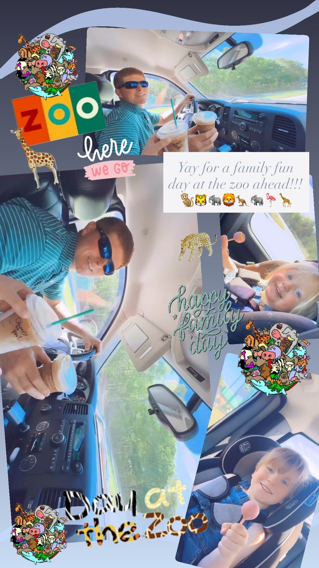 Yay for a family fun day at the zoo ahead!!! 🐒🐯🐘🦁🦘🐘🦩🦒