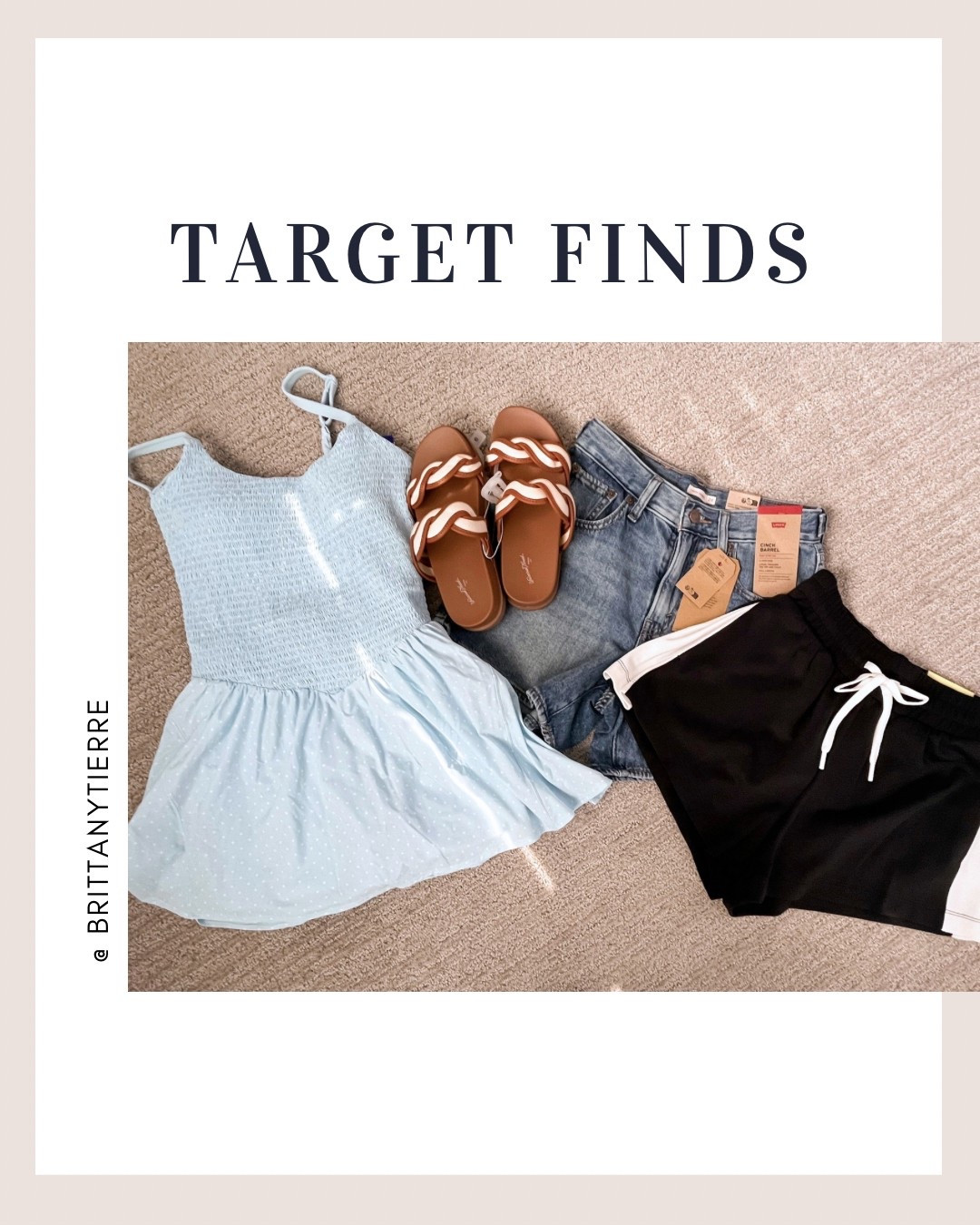 Latest Target finds!
.
.
.
Target style, target finds, active wear, athletic dress, polka dots, mom style, mom life, casual style, sandals, Levi’s, spring break, summer style, spring outfit 2026, denim shorts, baby blue



#LTKmomlife #LTKActive