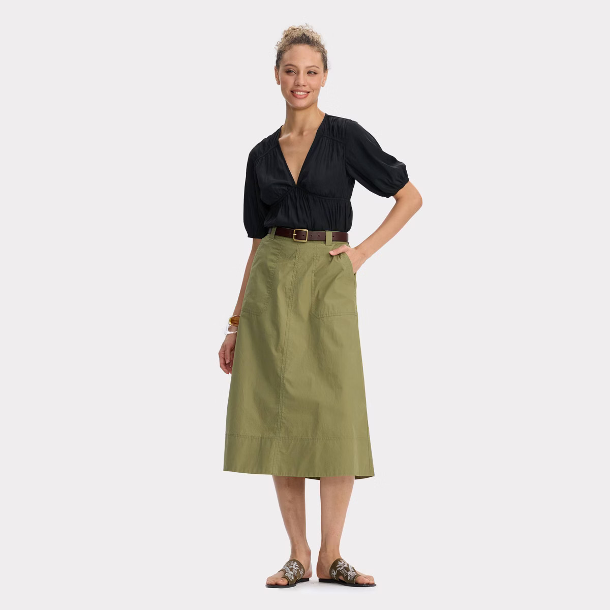 Women's Poplin A-Line Skirt - Universal Thread™ | Target