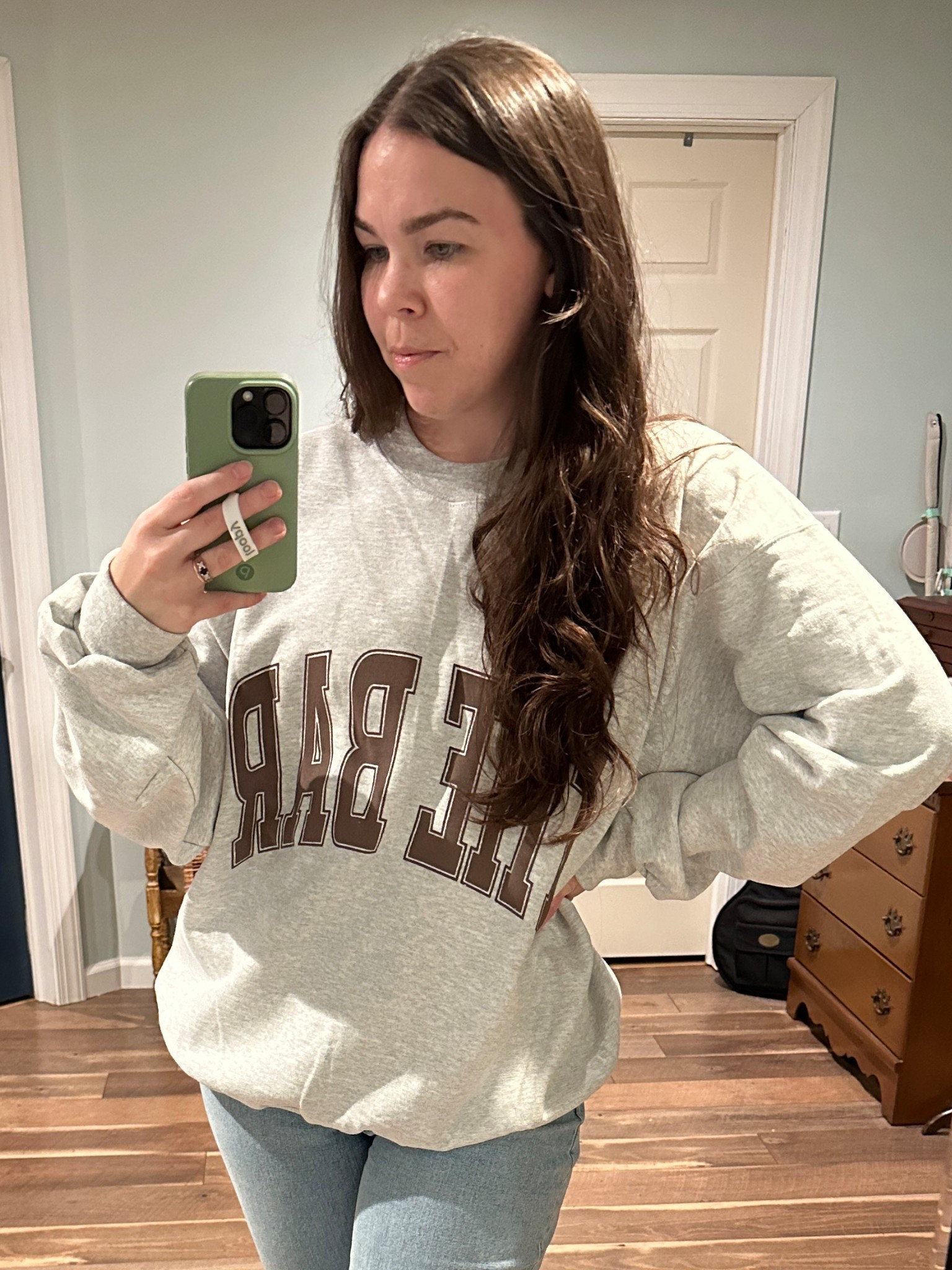 The Bar Varsity sweats restock! I wear this sweatshirt SO MUCH and it still looks just as good as the day I got it! I wear a large for an oversized but not TOO oversized fit. It’s a great Christmas gift idea!

#LTKGiftGuide #LTKootd #LTKFindsUnder100