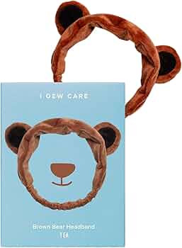 I DEW CARE Face Wash Headband - Brown Bear | Animal Head band for Face Washing & Skincare, Spa Da... | Amazon (US)