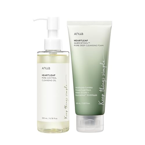 ANUA Double Cleansing Duo for Facial Cleansing, Heartleaf Pore Control Cleansing Oil & Quercetino... | Amazon (US)