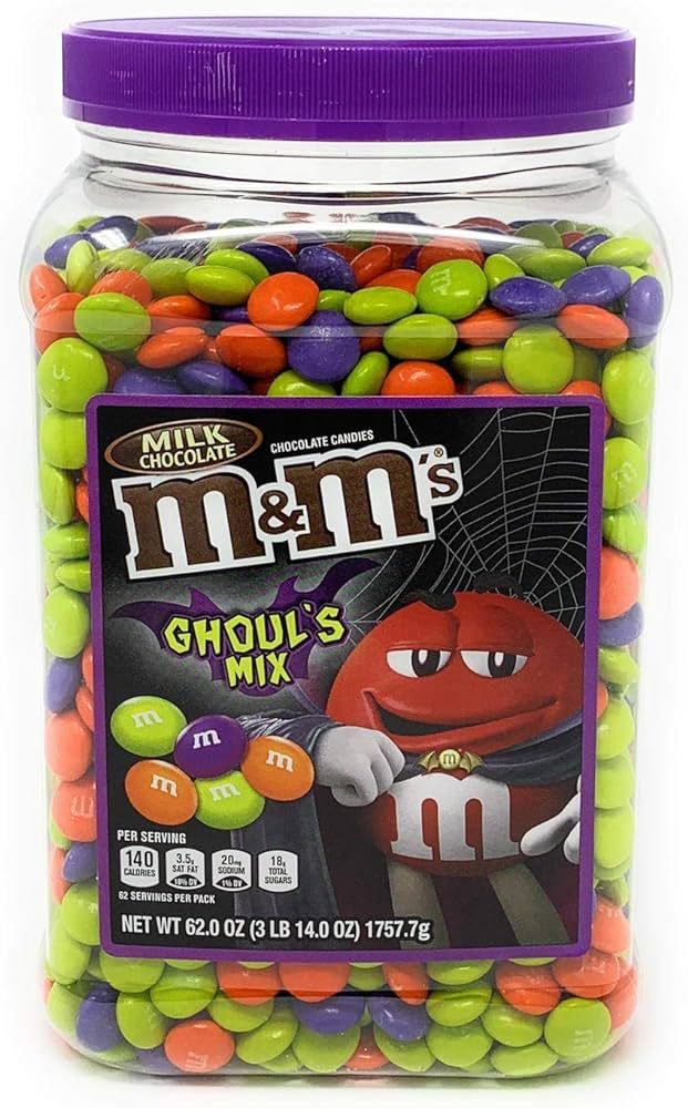 M&M's Ghoul's Mix Milk Chocolate Halloween Candy Jar (62oz.),, 62 Oz () | Amazon (US)