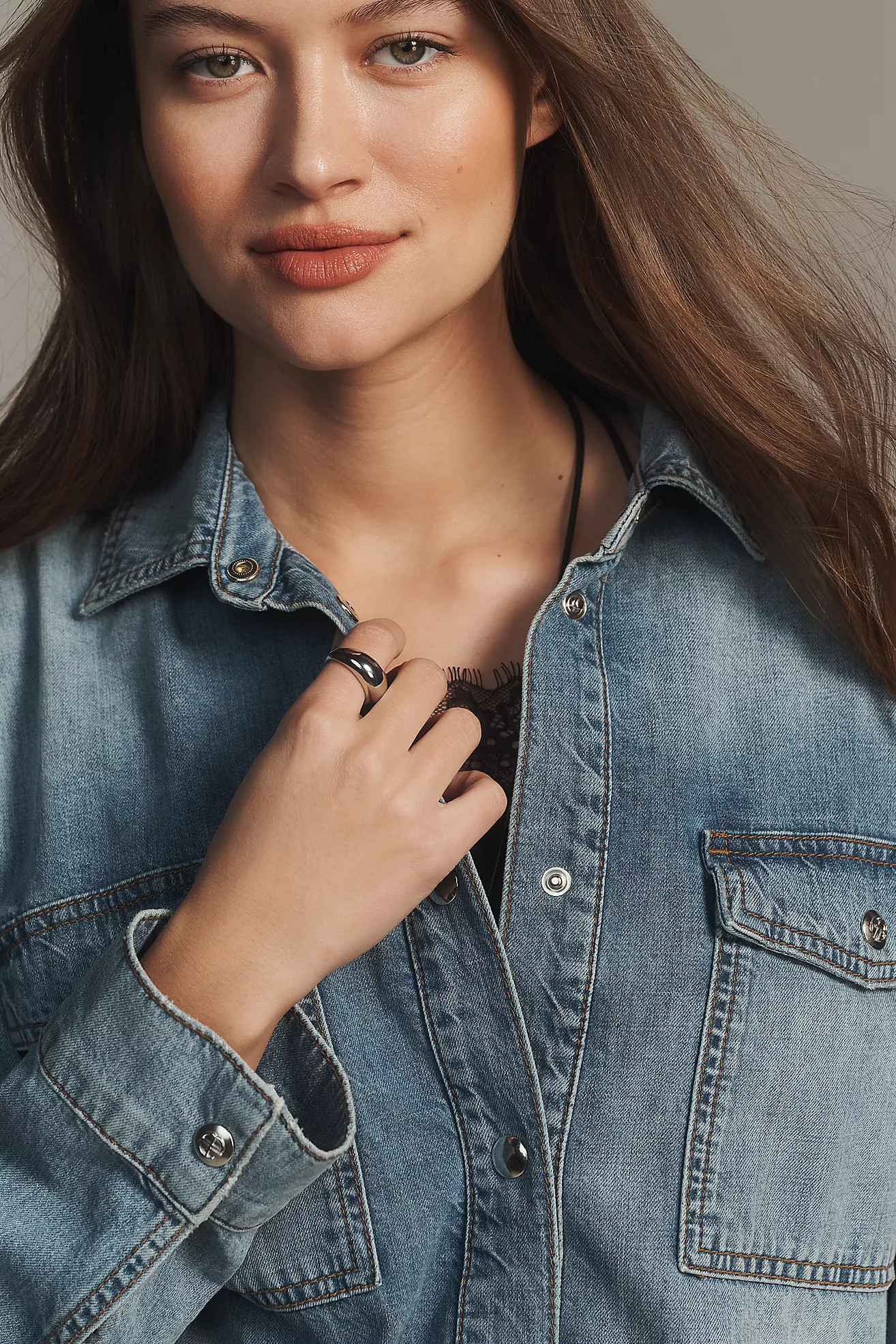 Anine Bing Paxton Denim Buttondown Shirt | Anthropologie (US)