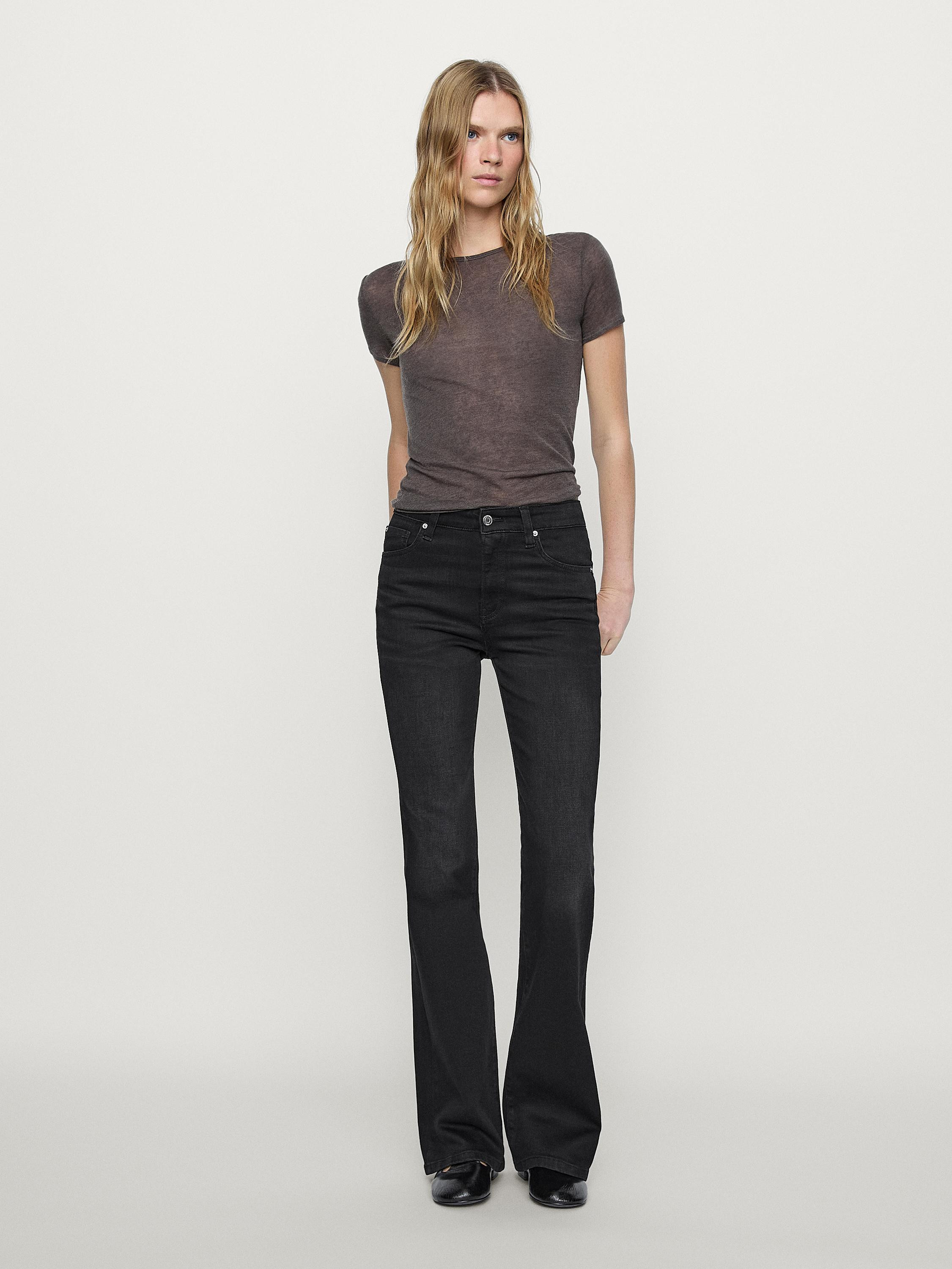 Skinny flare fit: This fit combines the slim silhouette of skinny trousers with a slight flare at... | Massimo Dutti UK