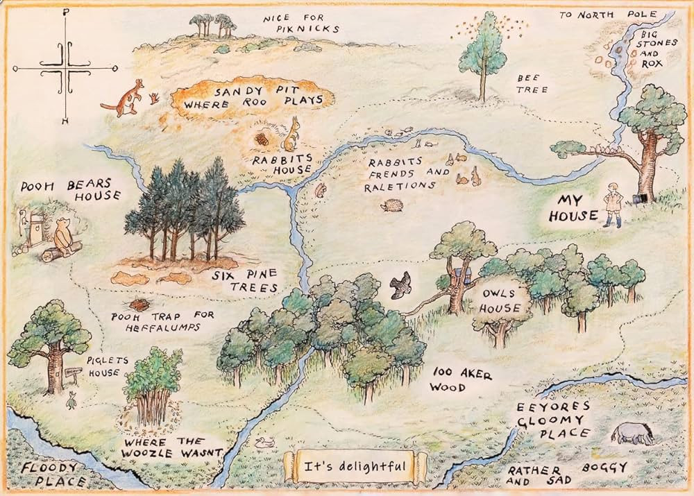 Alltten 8x6FT 100 Acre Woods Bear Backdrop Children Baby Shower Cartoon Photography Background Ba... | Amazon (US)