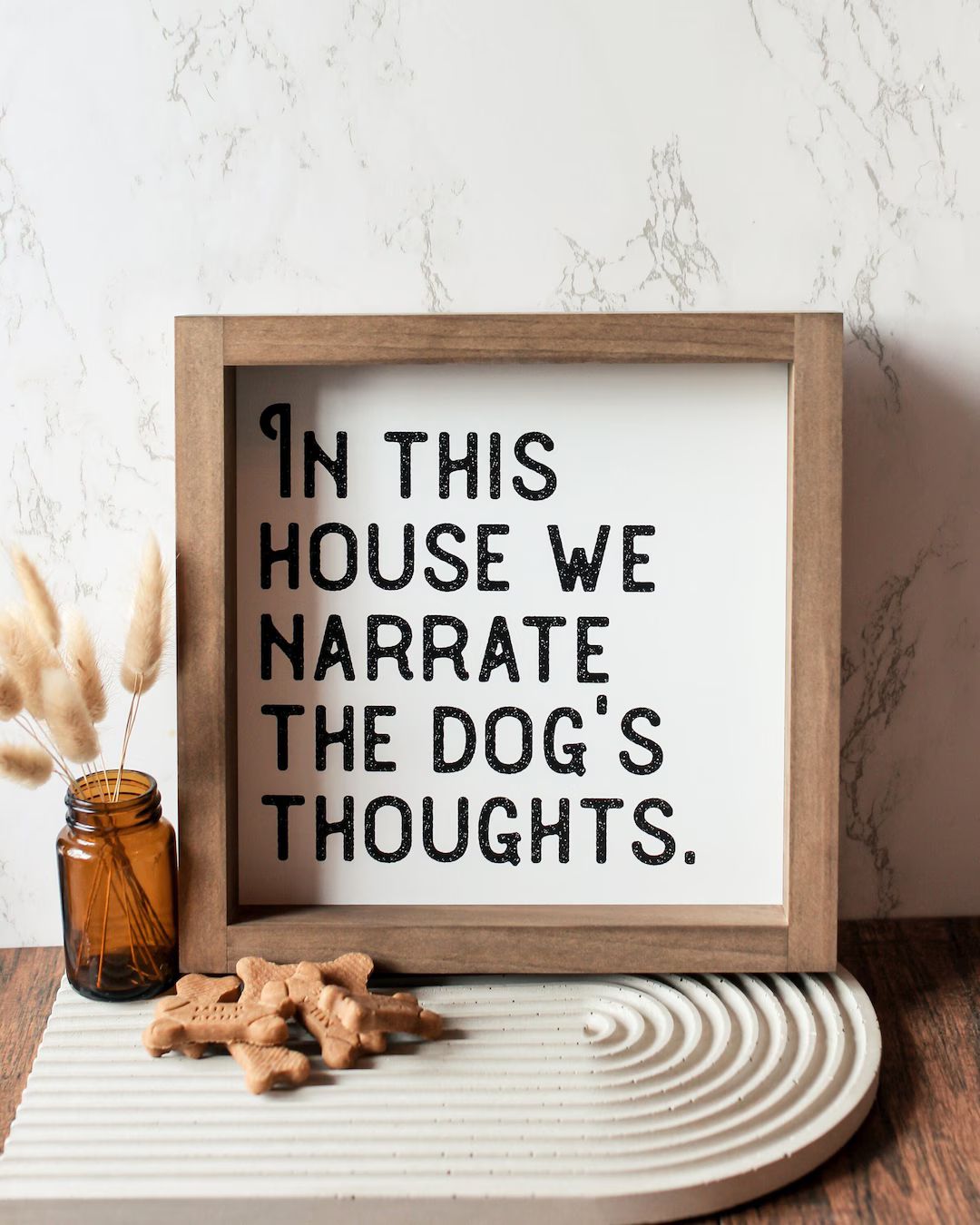 Dog Sign in This House We Narrate the Dogs Thoughts Wood Framed Small or Large Dog Decor Signs Pe... | Etsy (US)