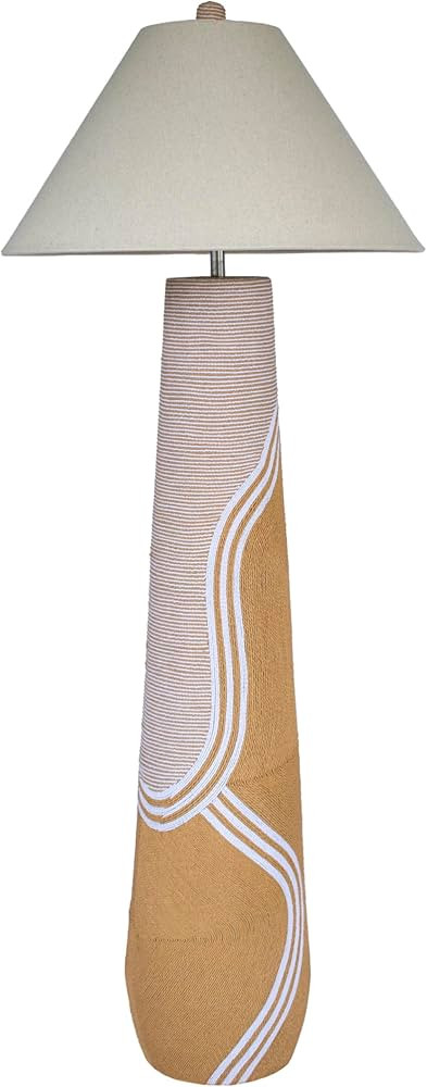 Tov Furniture Harlee Natural Woven Floor Lamp | Amazon (US)