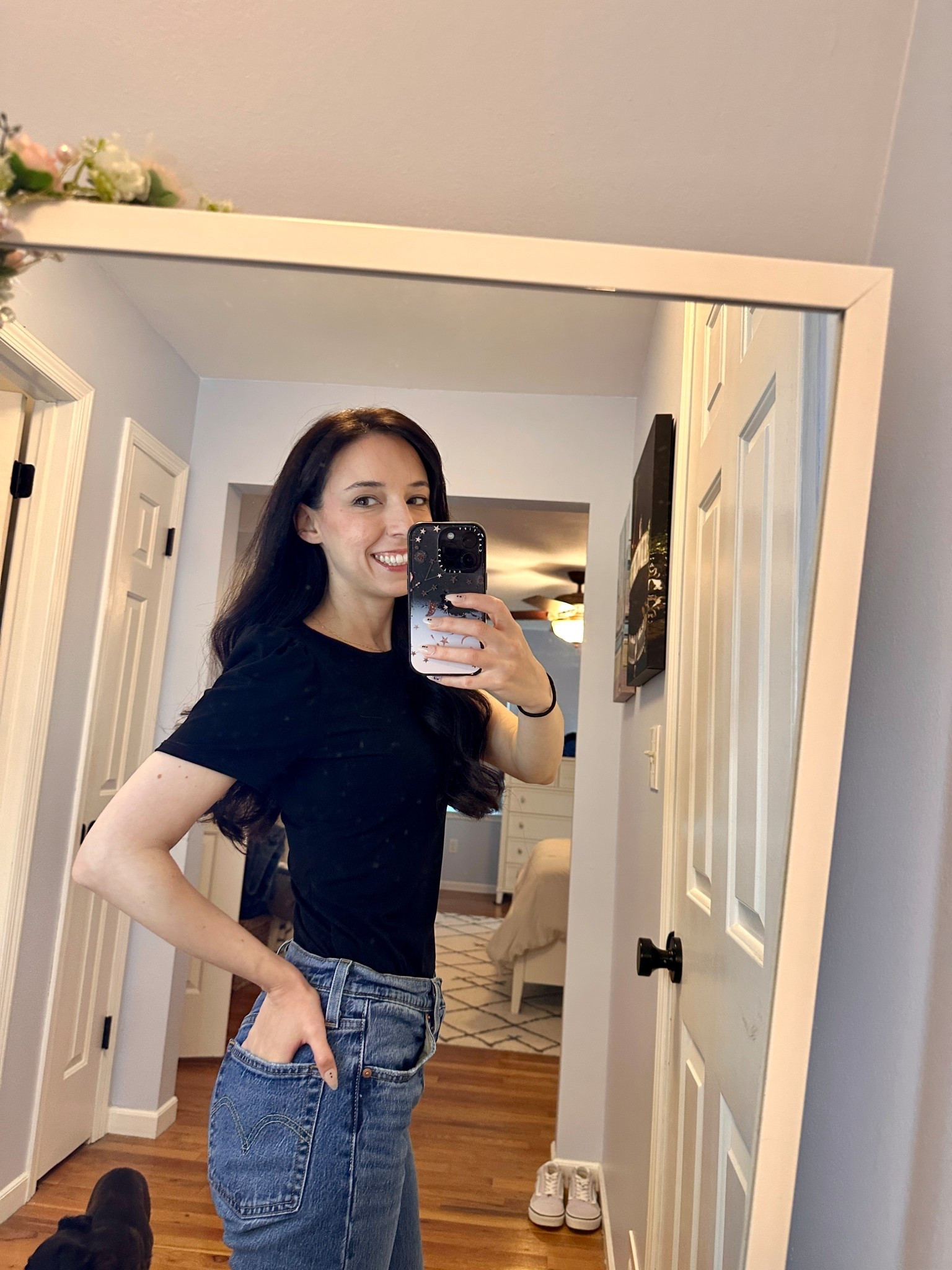 Friday OOTD

Black tee size XS
Jeans size 24

Summer outfit, fall outfit, work, causal, minimalist, millennial 

#LTKFindsUnder100 #LTKStyleTip #LTKSeasonal