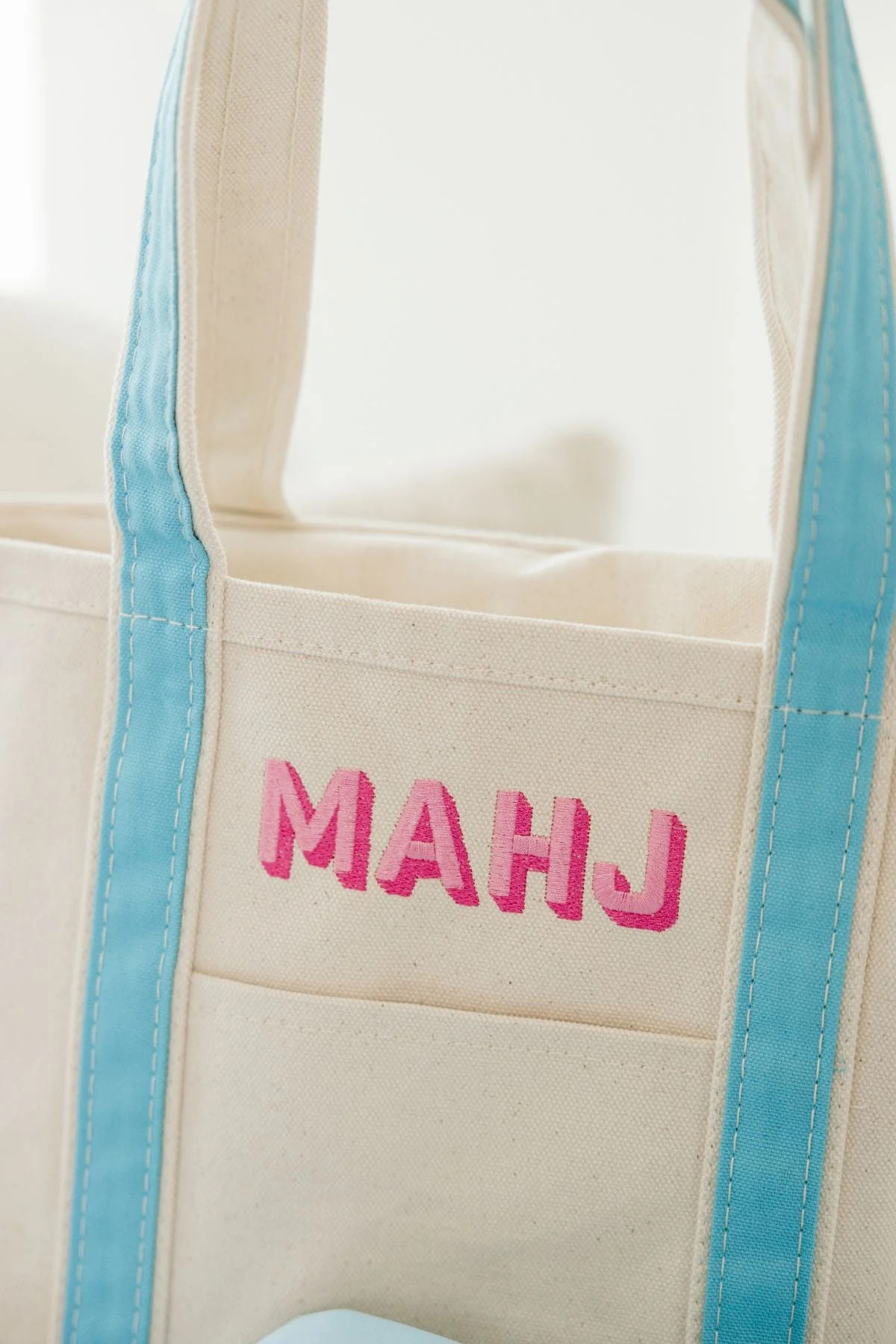 Mahjong Canvas Tote | Sprinkled With Pink