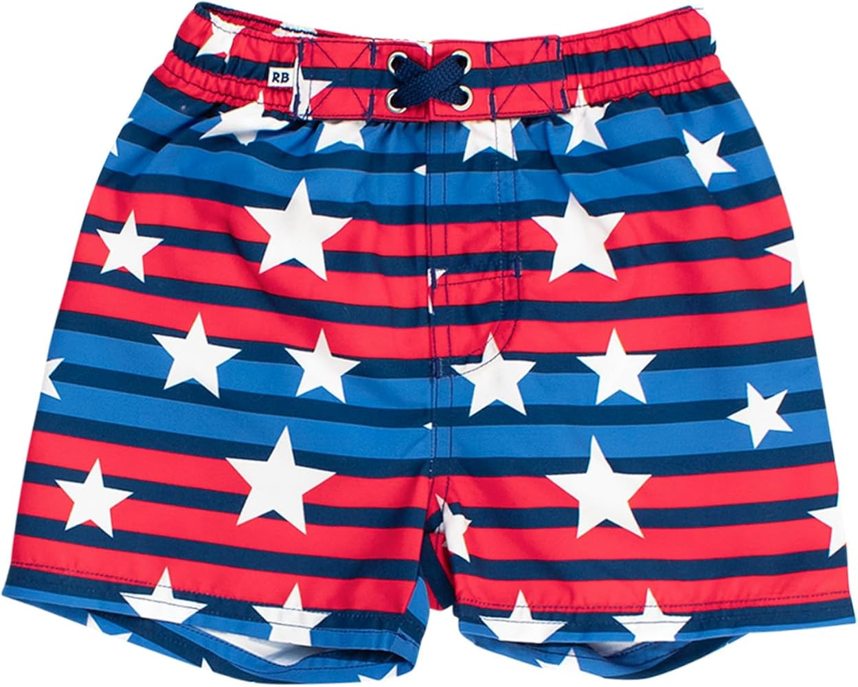 RUGGEDBUTTS Boys UPF50+ Sun Protection Striped Color Block Swim Trunks | Amazon (US)