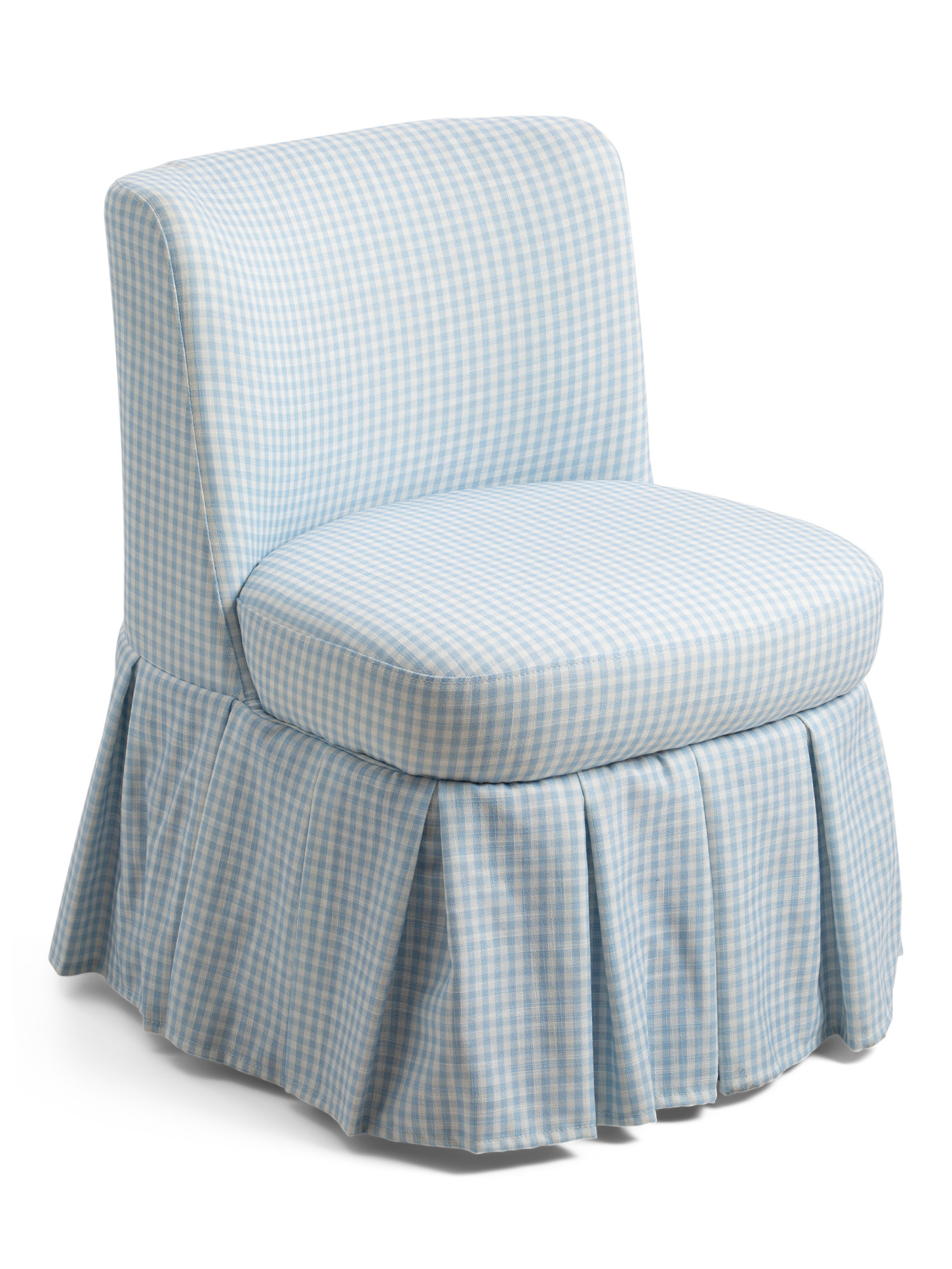 Poppi Gingham Pleated Skirt Accent Chair | Marshalls