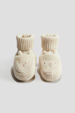 Wool Knit Slipper Socks - Light beige - Kids | H&M US | H&M (US + CA)