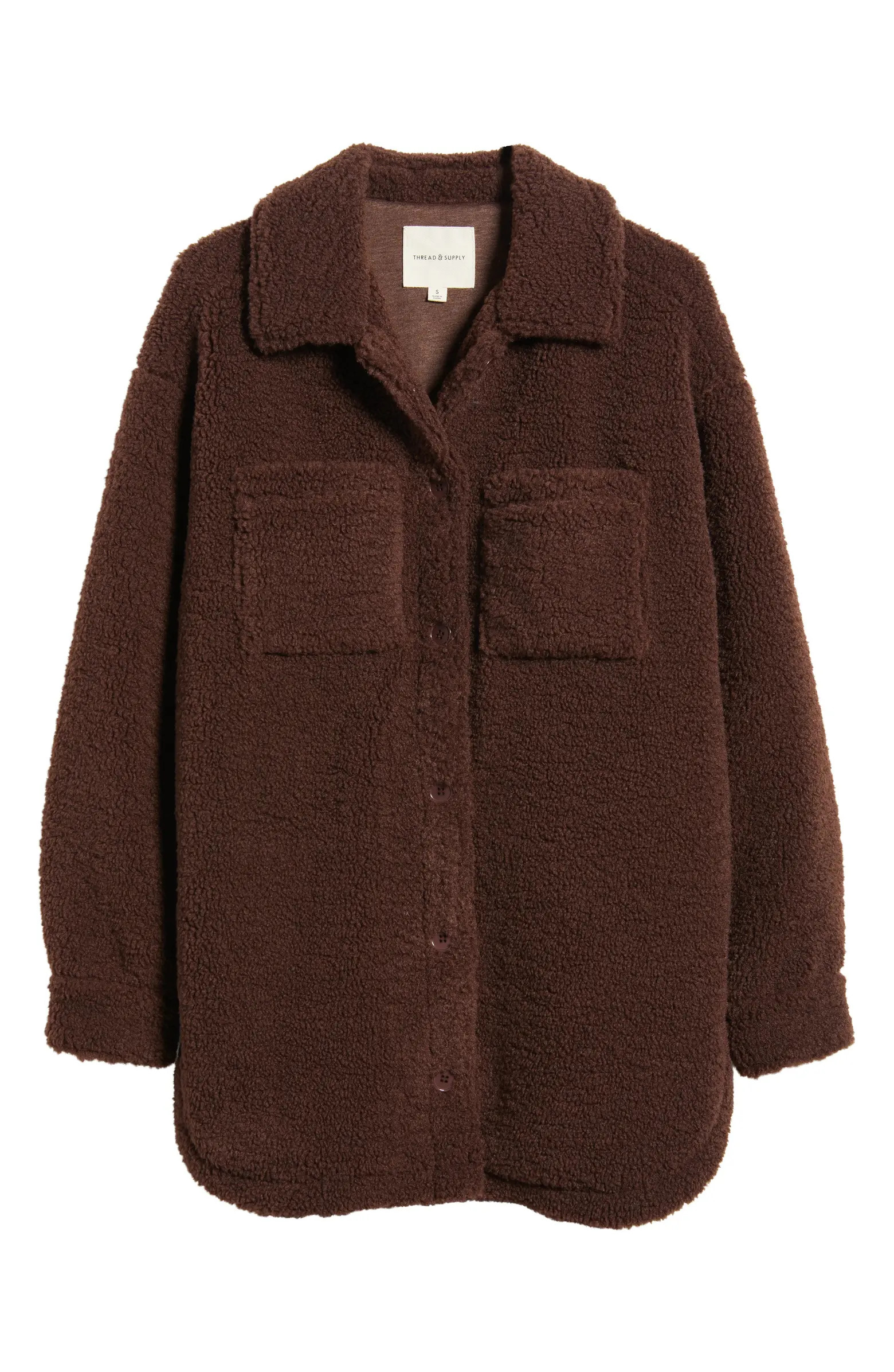 Thread & Supply Plaid Fleece Shirt Jacket | Nordstrom | Nordstrom