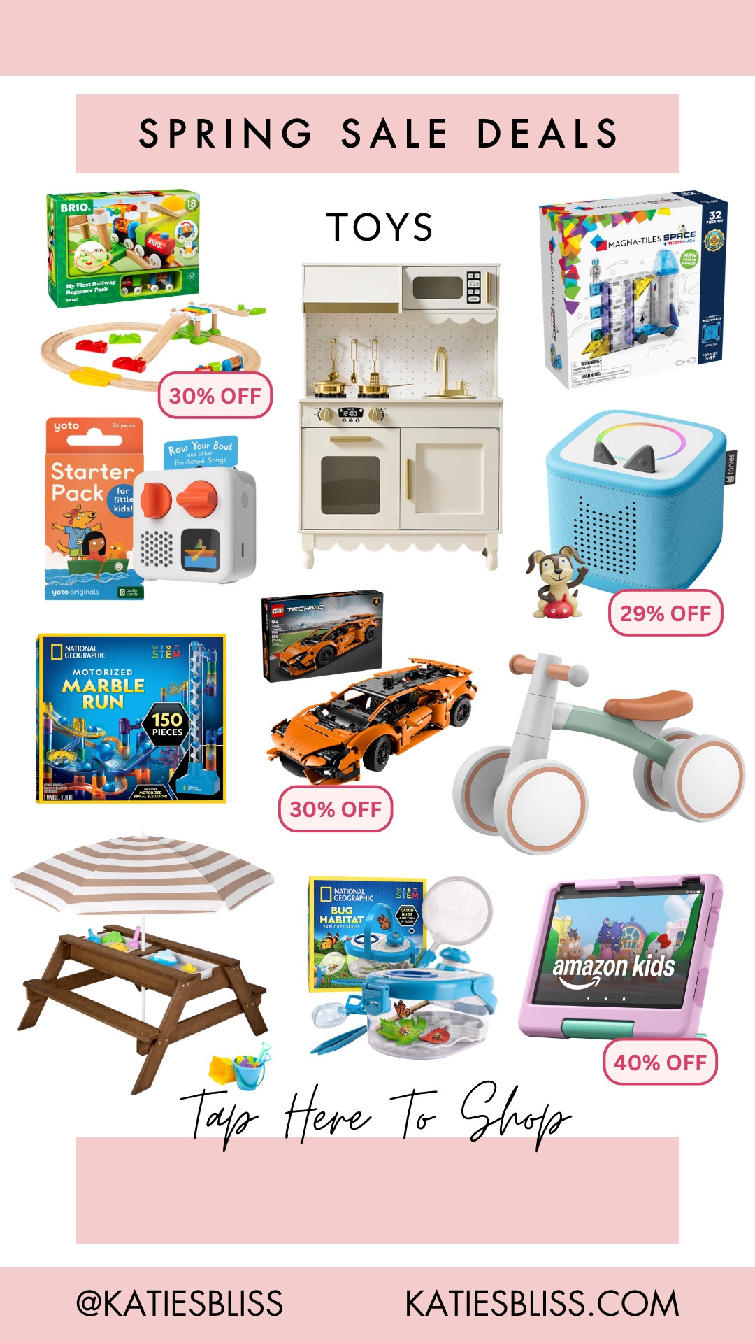 Amazon big spring sale deals ✨

Amazon. Sale. Prime day. Spring. Markdown. Deal. 

Toys. Kids. Toddler outdoor toy. Play kitchen. Tonies. Yoto. Tricycle. Wooden train. Science. Tablet. Lego. 



#LTKSaleAlert #LTKKids