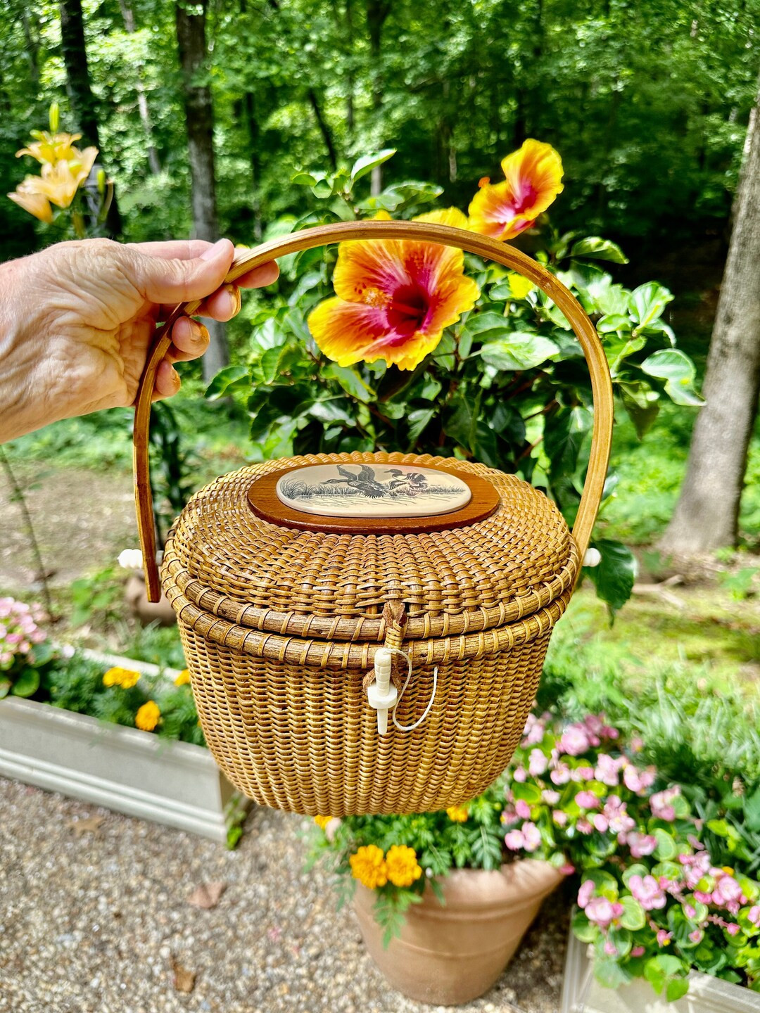 FARNUM NANTUCKET Handbag/nantucket Lightship Handbag/nantucket Baskets/vintage Nantucket Purses/v... | Etsy (US)
