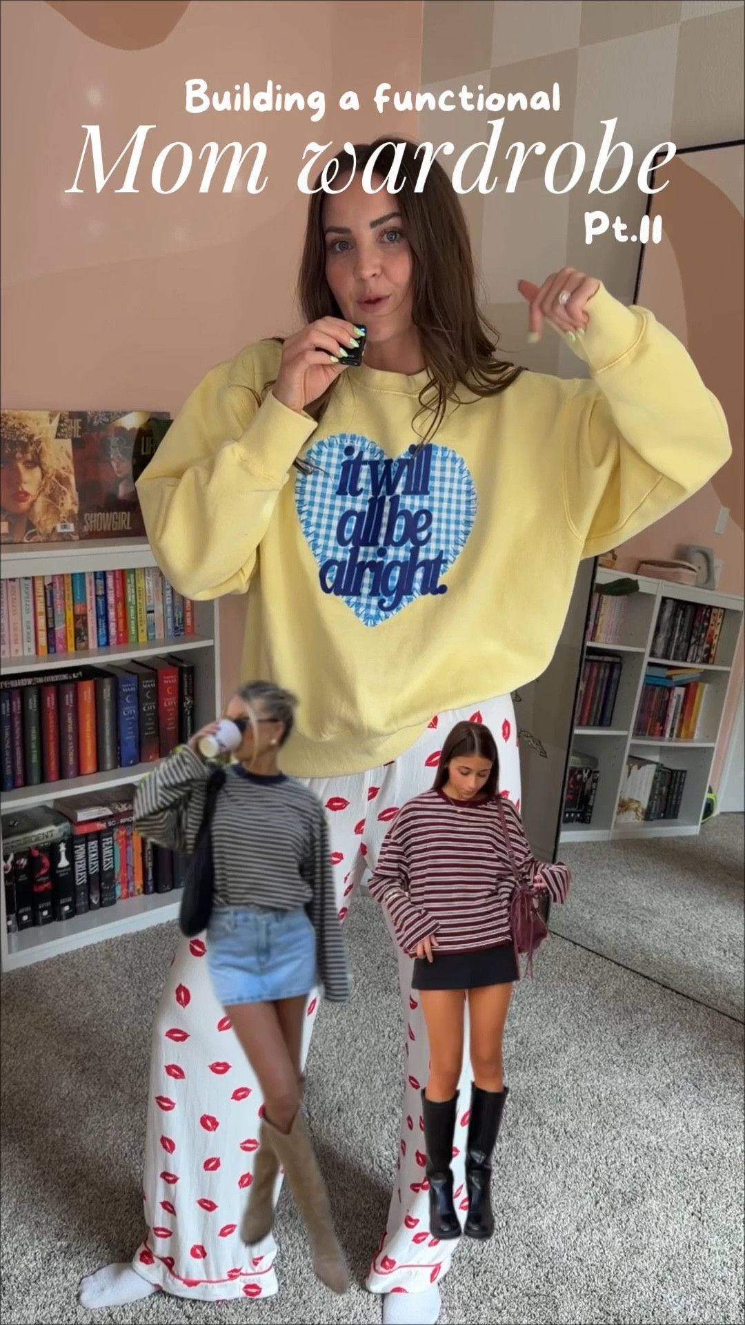 5’9” Casual outfit 4!! Wearing size medium top and skirt! Size 7, boots! Yellow sweatshirt from United monograms PJs are from snuggle and slumber

#LTKootd #LTKTall #LTKmomlife