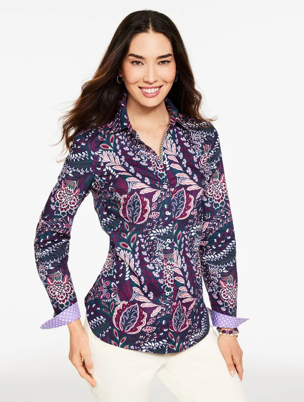 Modern Classic Shirt - Paisley Botanical | Talbots