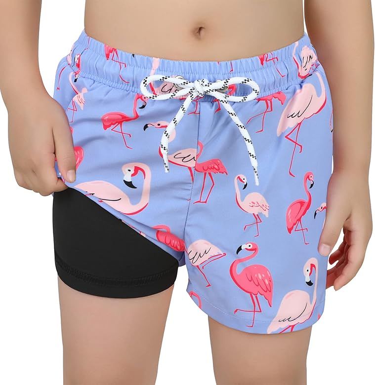 Boys Swim Trunks with Boxer Brief Liner Toddler Swim Trunks Compression Quick Dry Boys Bathing Su... | Amazon (US)