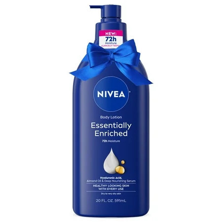 NIVEA Essentially Enriched Body Lotion for Dry Skin with Hyaluronic Acid and Almond Oil, 20 fl oz | Walmart (US)