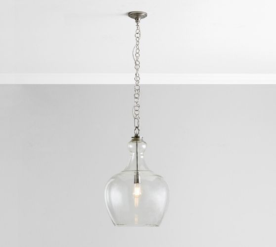 Flynn Recycled Glass Pendant (12"-17") | Pottery Barn (US)