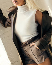 Mockneck Wool-Blend Sweater Shell Top | Abercrombie & Fitch (US)