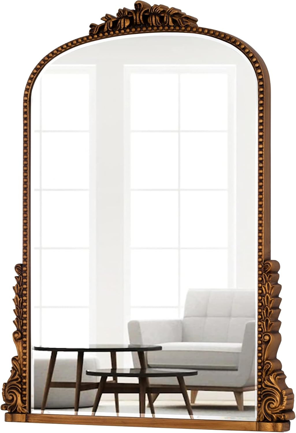 SHYFOY Antique Mirrors for Wall Decor 39'' x 28'' Large Vintage Wall Mirror Decorative Baroque Ar... | Amazon (US)