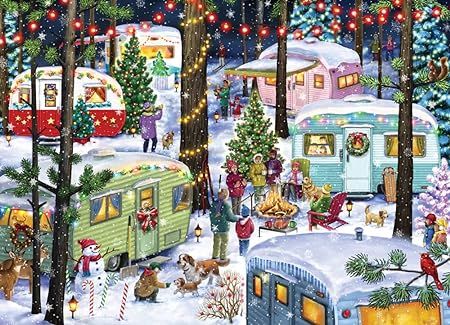 Vermont Christmas Company Camping for Christmas Jigsaw Puzzle 1000 Piece | Amazon (US)