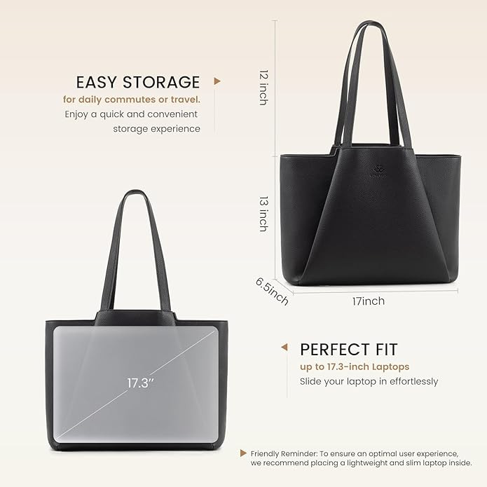 Laptop Tote for Women - 15.6 Inch work bags for women,Large Capacity Office Purse Computer Briefc... | Amazon (US)