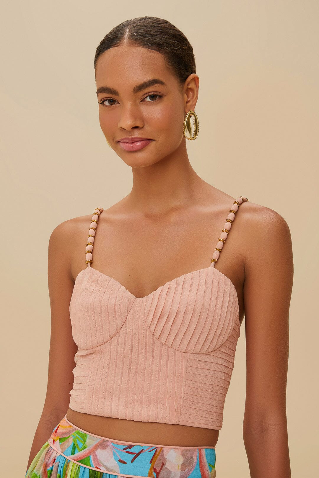 Pink Blush Corset Top | FarmRio (US)