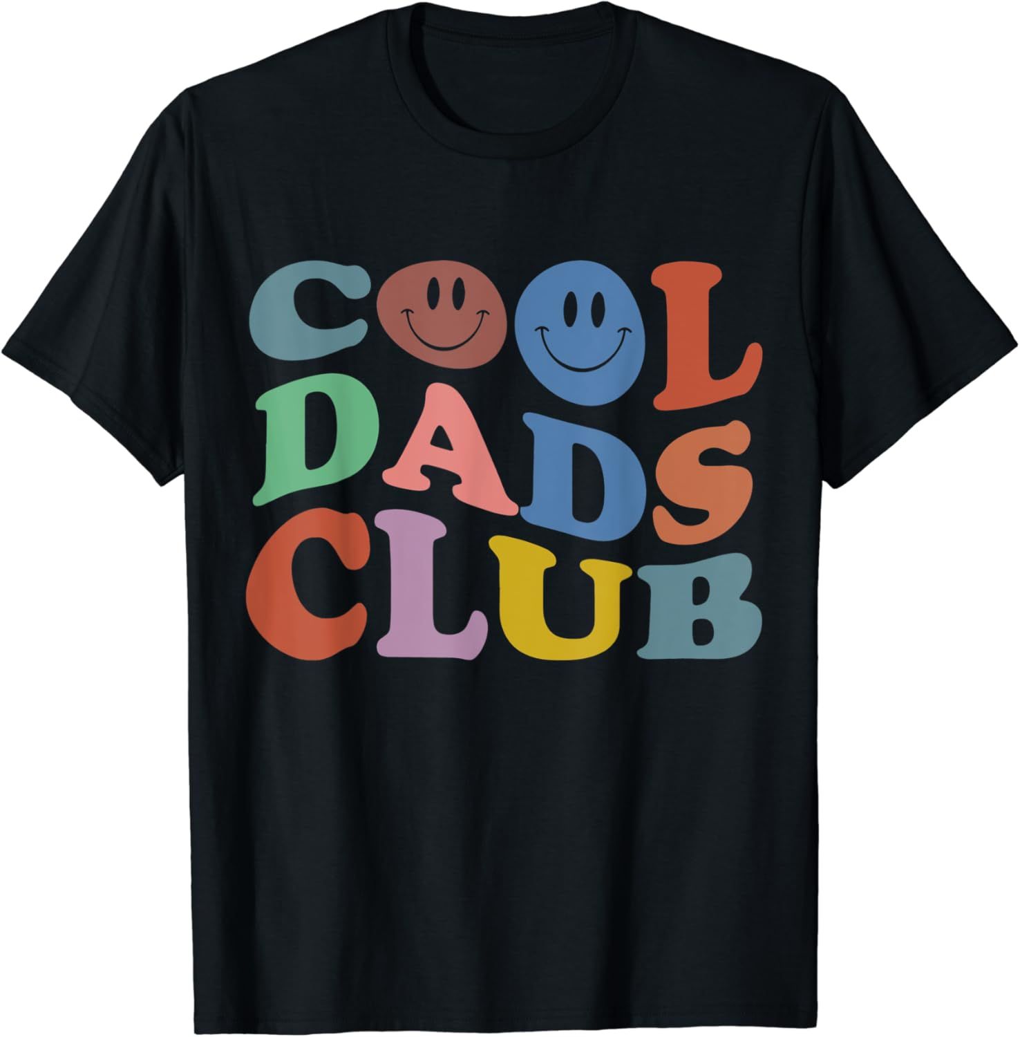 Cool Dads Club Funny Smile Colorful Father's Day T-Shirt | Amazon (US)