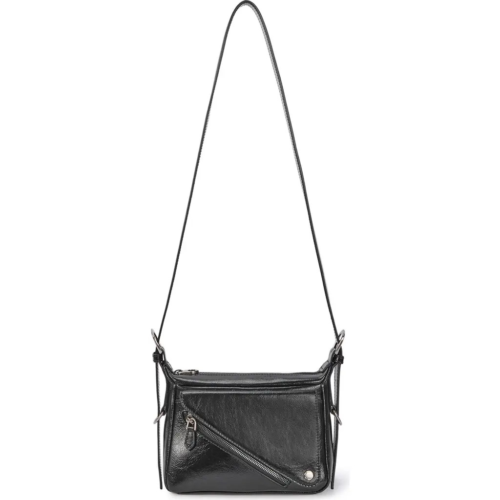 Oryany Moto Leather Crossbody Bag in Black at Nordstrom | Nordstrom