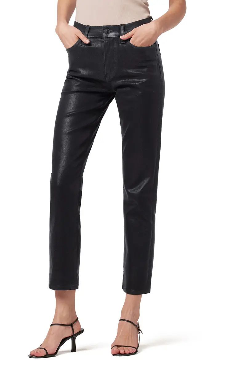 Barbara Coated High Waist Ankle Straight Leg Jeans | Nordstrom