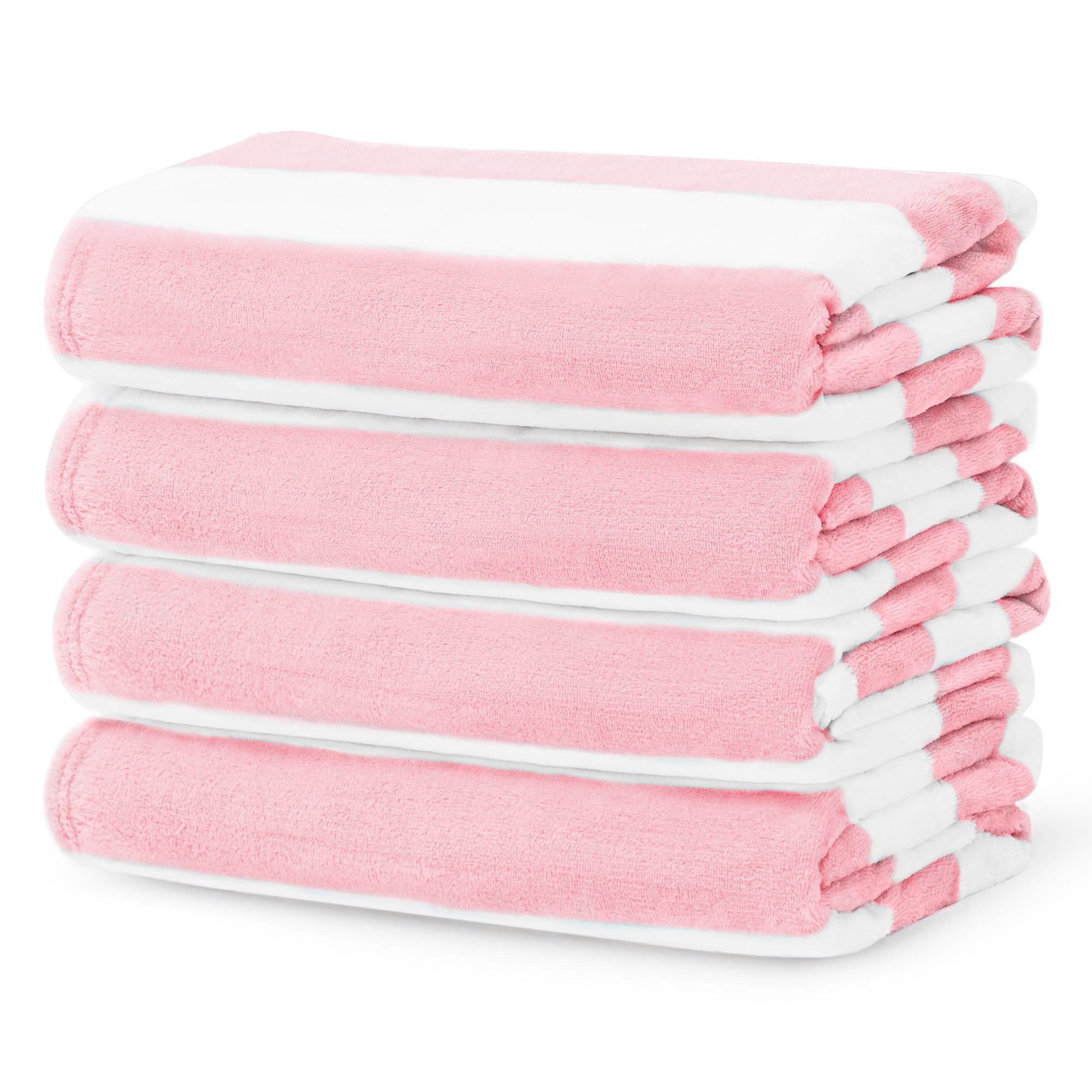 Touchat 4 Pack Cabana Stripe Beach Towel,30 by 60 Inches, Oversized Microfiber Towels Set for Poo... | Amazon (US)