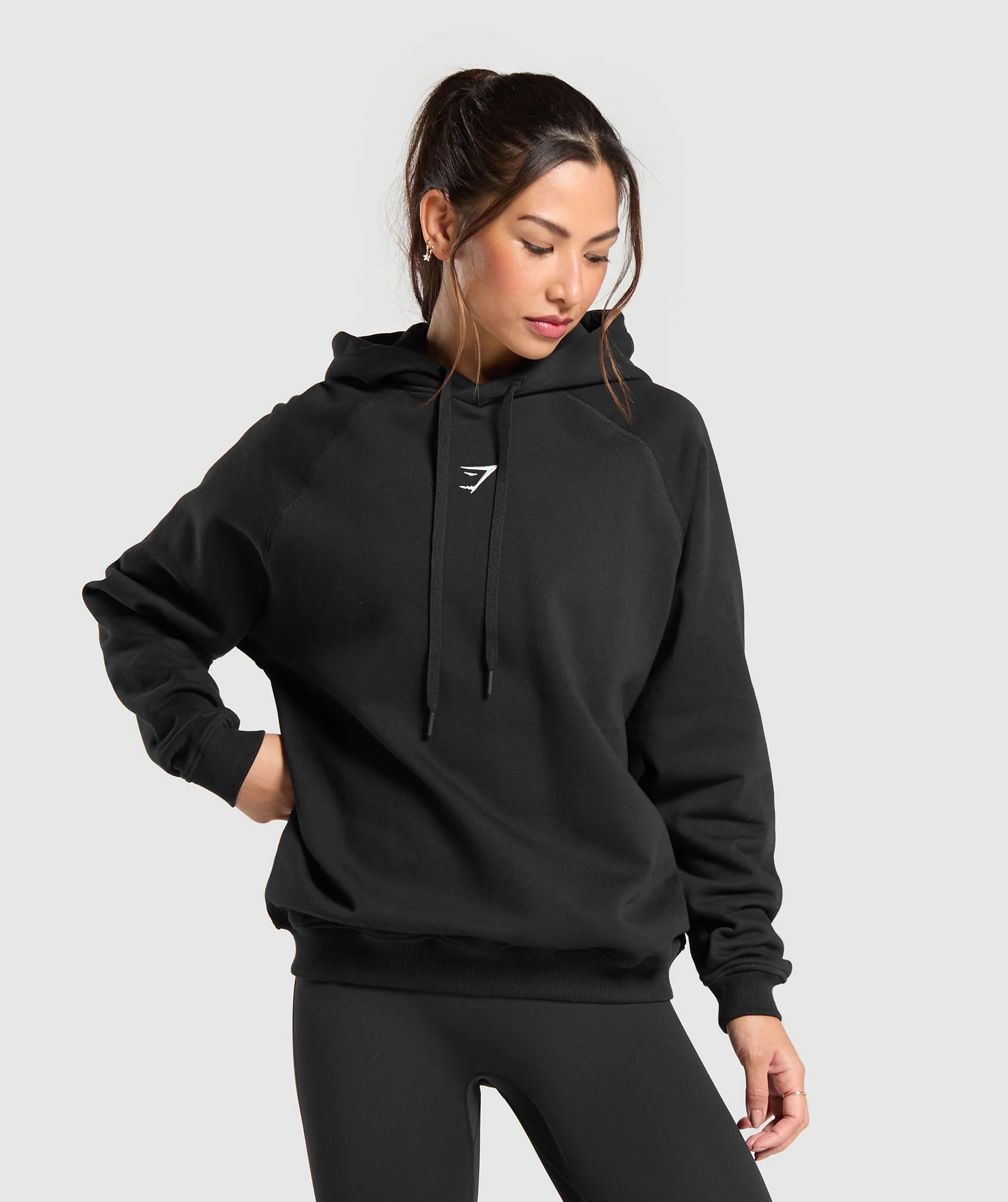 Gymshark Training Oversized Fleece Hoodie - Black | Gymshark US