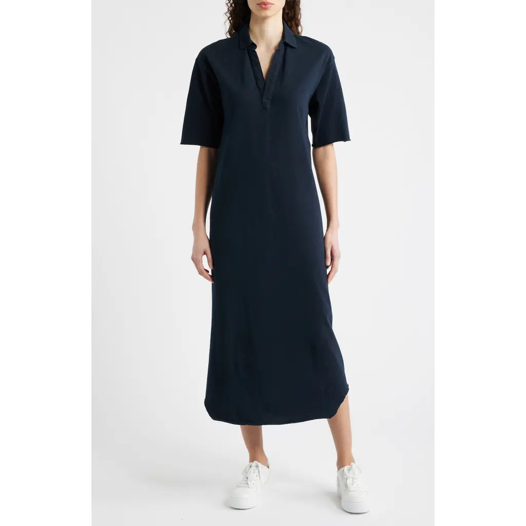 Frank & Eileen Emma Johnny Collar Maxi Dress in British Royal Navy at Nordstrom, Size Small | Nordstrom