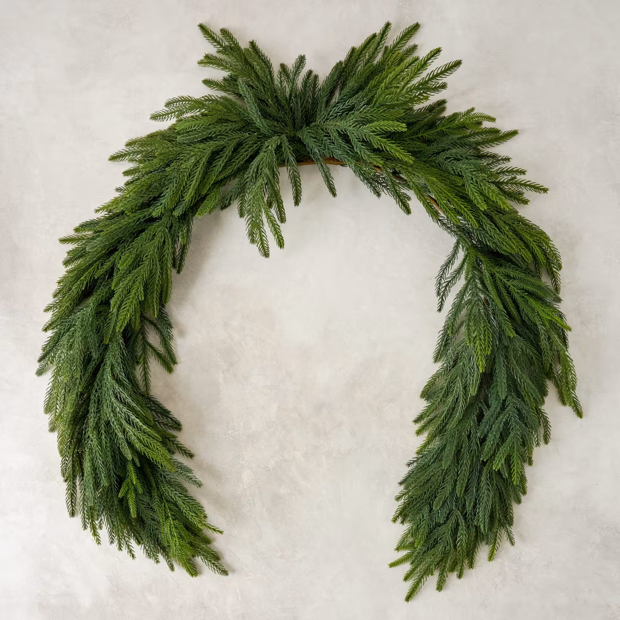 Real Touch Norfolk Pine Mantel Swag - 72" | Magnolia