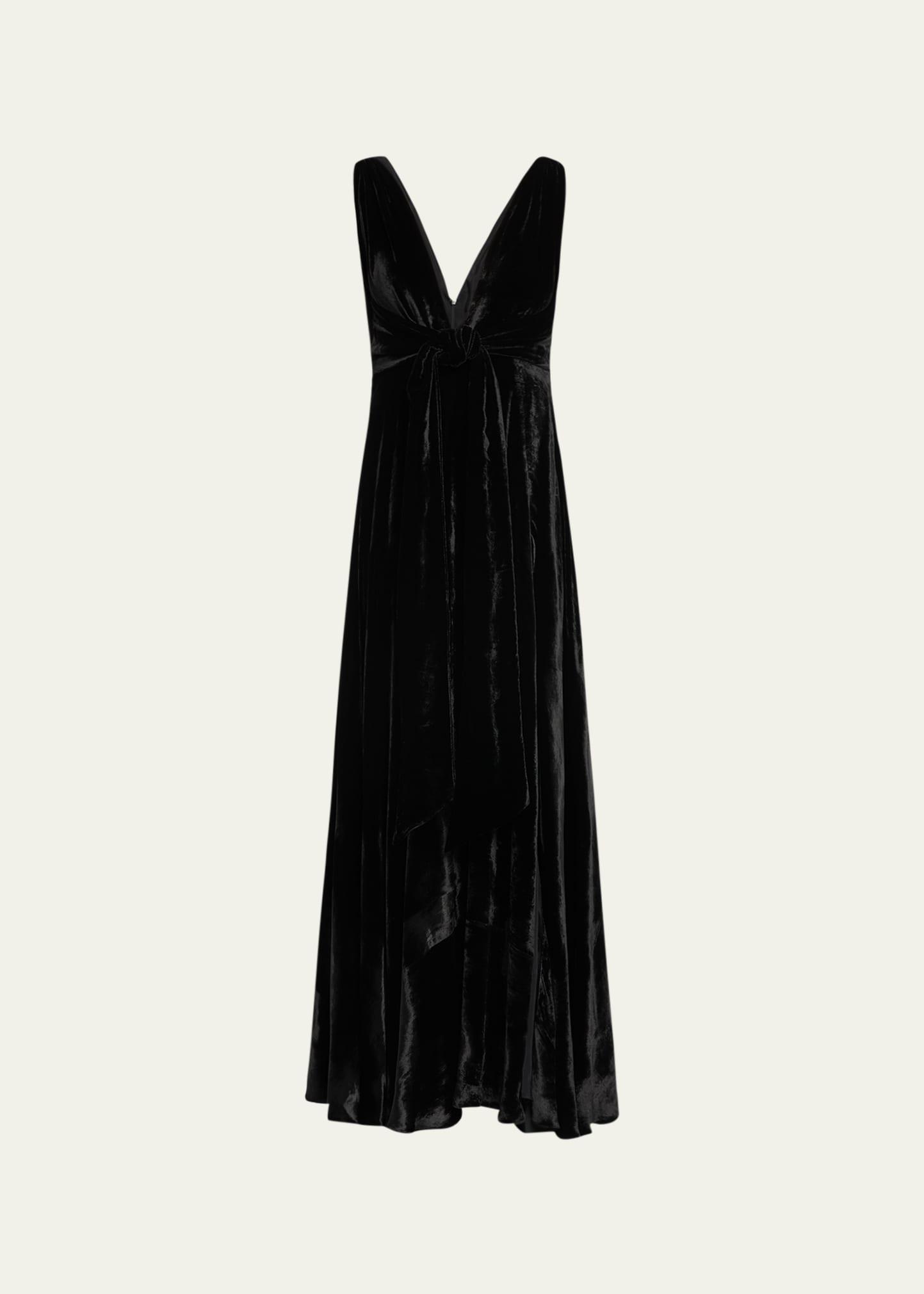 Azeeza Cirrus Charmeuse Sleeveless V-Neck Gown | Bergdorf Goodman