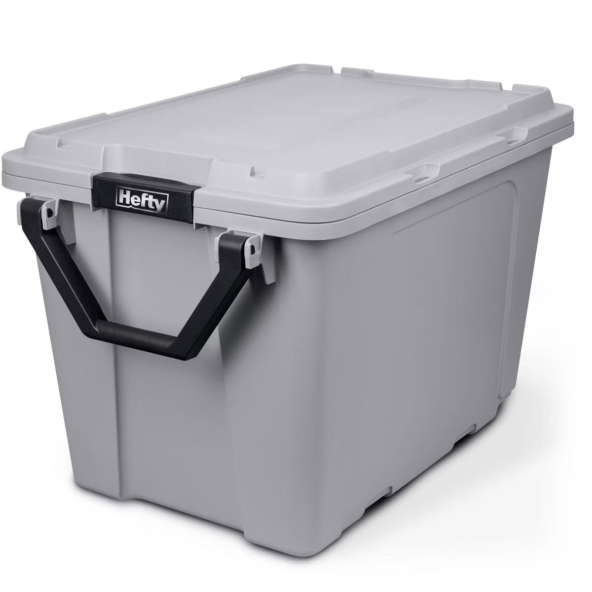 Hefty 28gal Max Tote Wheel: Polypropylene Storage Bin with Lid, Locking Handles & Wheels, Univers... | Target