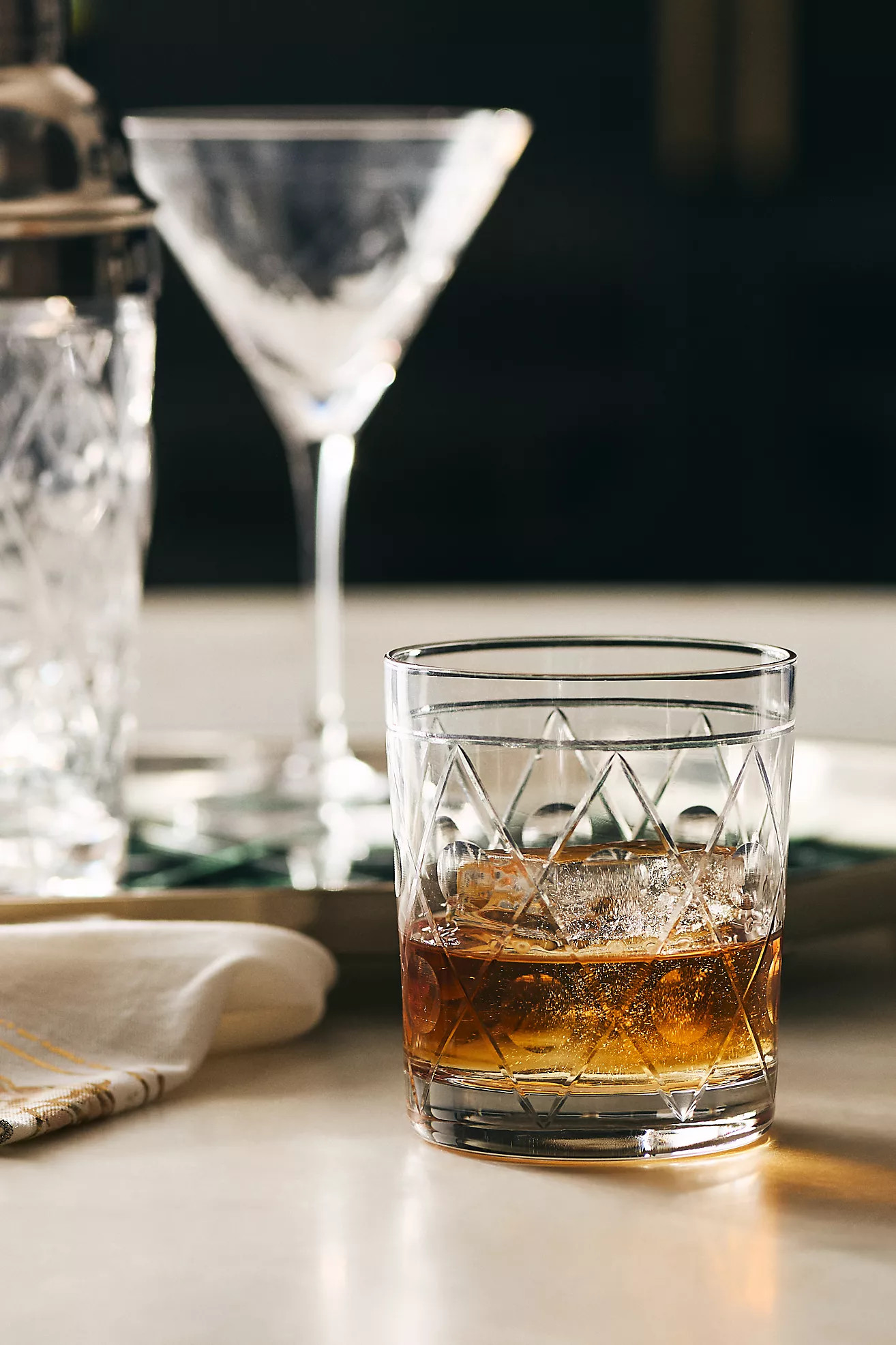 The Met x Anthropologie Double Old Fashioned Glasses, Set of 4 | Anthropologie (US)