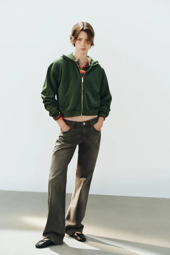 TRF LOW-RISE WIDE-LEG JEANS | Zara US