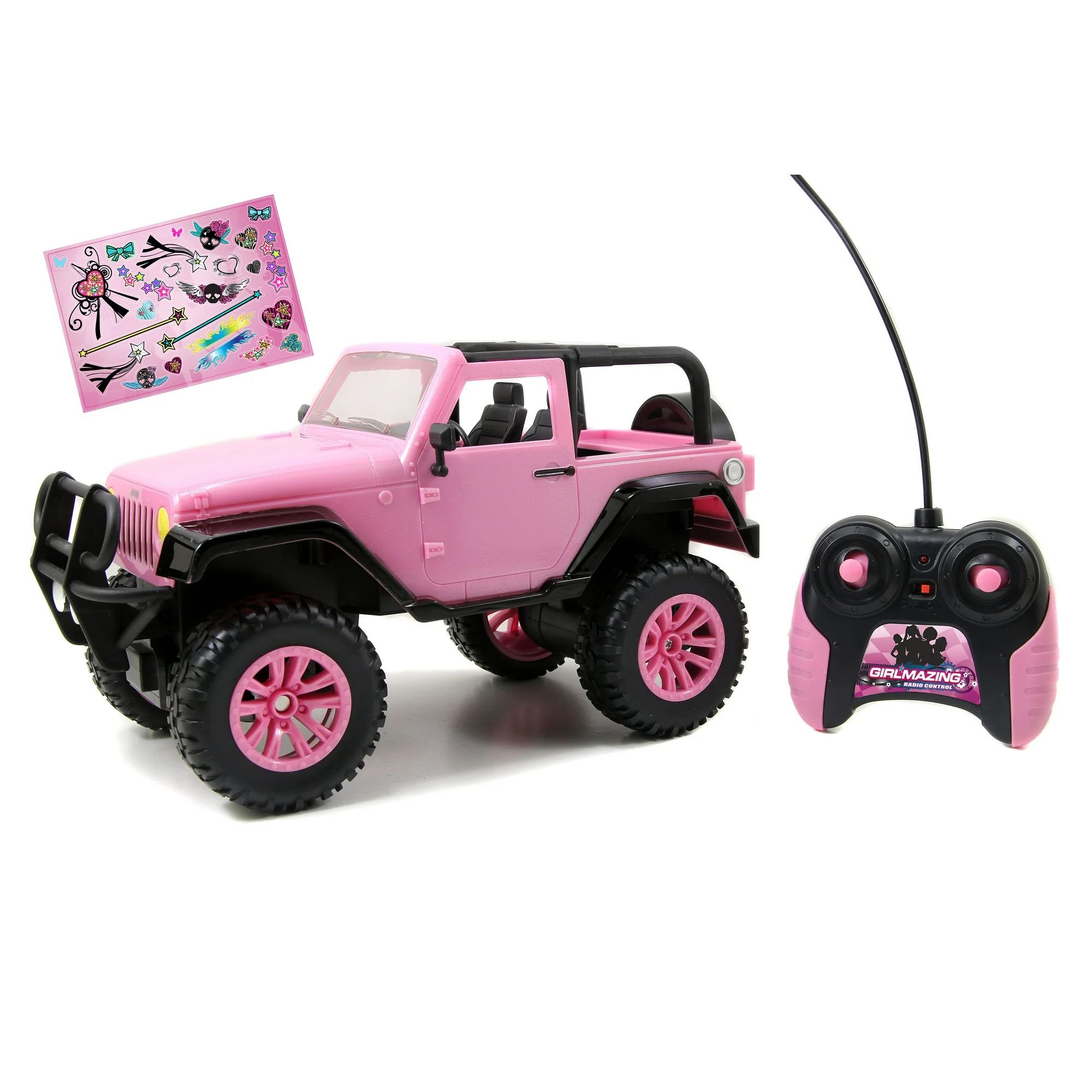 Jada Toys - GirlMazing 1/16 Scale Remote Control Pink Jeep | Walmart (US)