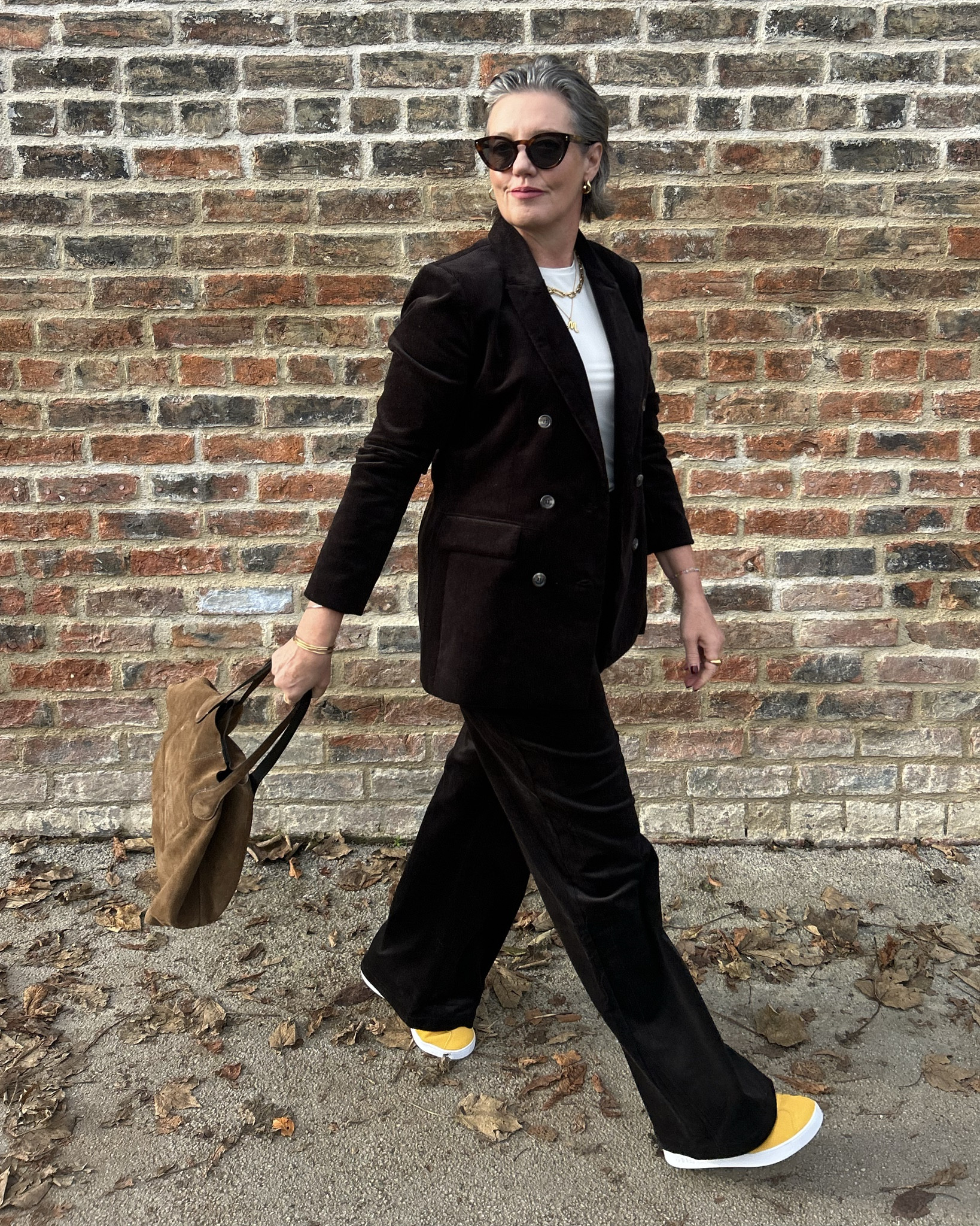 Corduroy 2 piece from Aspiga 🍫
A gorgeous bitter chocolate soft corduroy suit to wear together or as separates. 
Jacket size 12
Trousers size 14

Corduroy 
Suit 
Autumn outfit 

#LTKautumn #LTKmidsize #LTKover50style