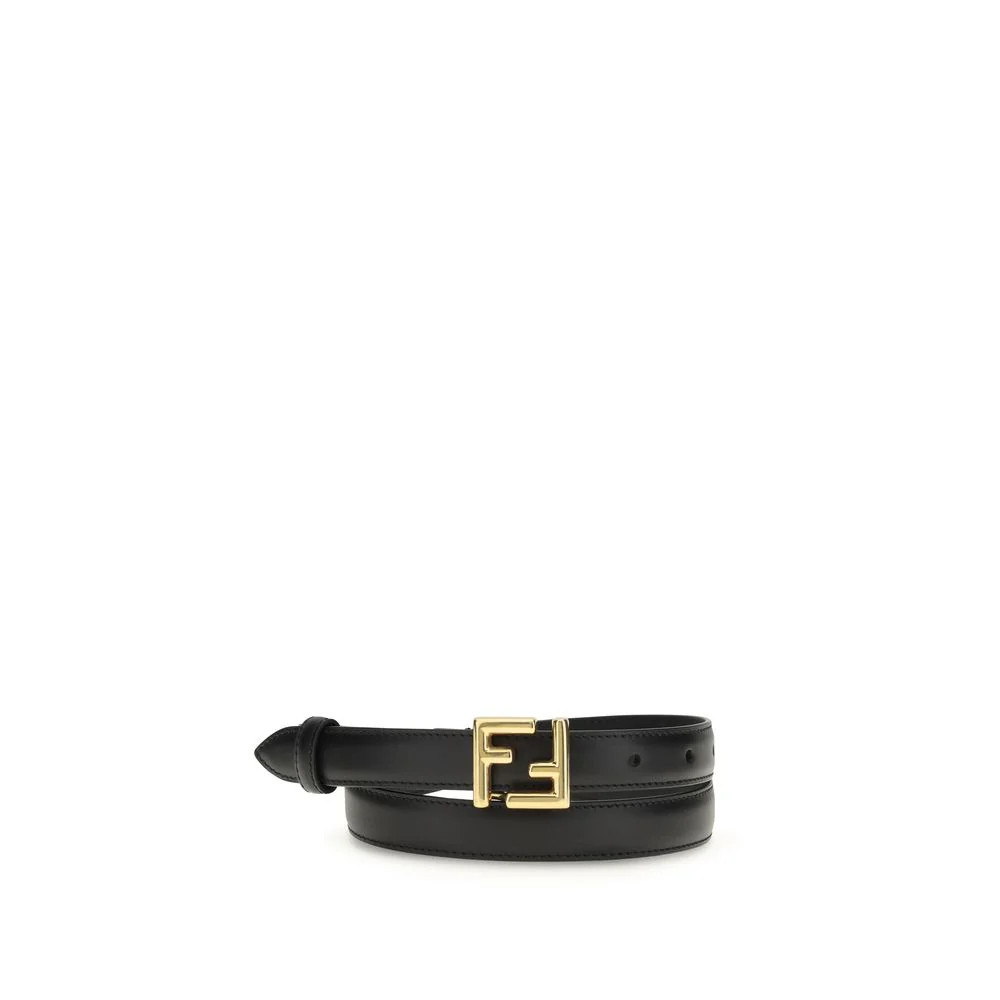 Fendi FF-Buckle Leather Belt — Black | Italist Inc.